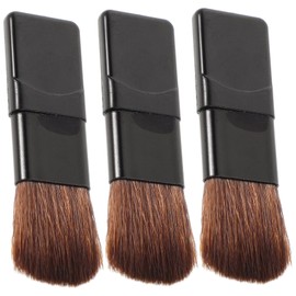 Healeved 5pcs Portable Makeup Brush Set Small Flat Blush Mini Foundation Brushes Soft Fiber Travel Applicators for Detailed Eye Makeup and Natural Blush Application