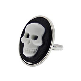 Zac's Alter Ego Adjustable Skull Cameo Ring - Alternative Gothic Jewellery