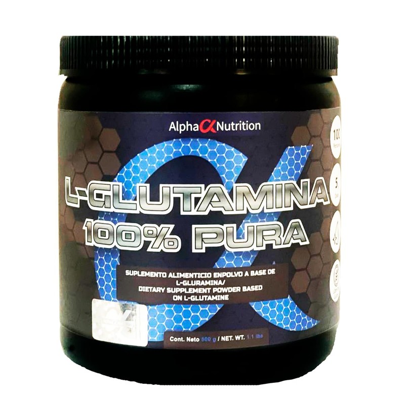 Alpha Nutrition L-Glutamina, Sabor Natural, 500 g