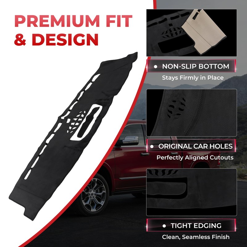 ACLONG Dashboard Cover Mat Fit for Ford F150 2021 2022
