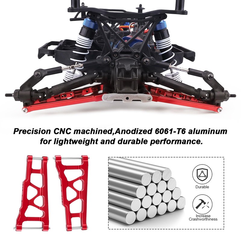 Hobbypark Alloy Front & Rear Suspension Arms for Traxxas 1/10