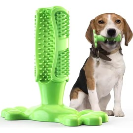Falnatco Chew Toy for Dog Toothbrush Stick Dog Toys for Aggressive Chewers Interactive Toys Treats Tough Toy to Keep Them Busy Chew for Small Dogs (Green, L)
