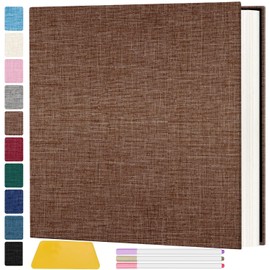 Zesthouse Large 18In Photo Album Self Adhesive 60 Pages, Scrapbook Albums with Sticky Page Holds 10x12 & 8x10 & 5X7 & 4x6 Pictures, DIY Photo Book Ideal Gift for Family Wedding Baby