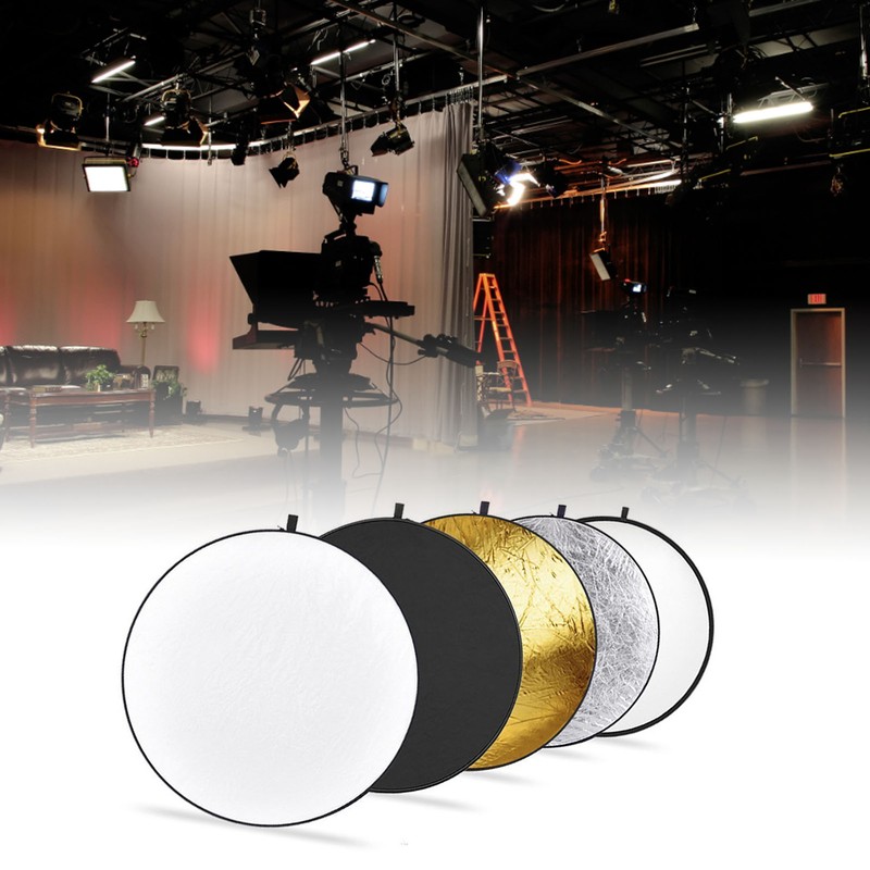 Light Reflector 80CM 5 in 1 Multi Disc Collapsible Circular