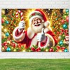 BlissYard Christmas Banner Backdrop Santa Claus Jolly St Nick Holding