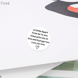 OEHEDOU Pocket Hug Token For Friends, Sister, Women - Sweet Birthday Gifts For Women, Girls - Thinking Of You Gifts - Long Distance Keepsake - Silver