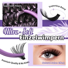 B&Qaugen 280 Pieces Eyelash Extensions Set, 90D DIY Full Lashes Extension Set, D Curl, Gentle & Professional Cluster Lashes for Home, 10-18 Mix, Super Soft (90D-D-10-18MIX)