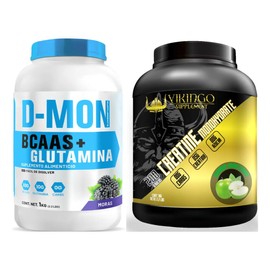 Bcaas  Glutamina D-mon 1 Kg  Creatina Vikingo 1kg Sabores