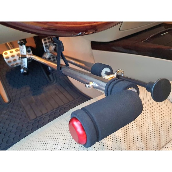 Designed for Disabled Drivers. Push,Thumb Operated. for Automatic Vehicles. Portable car Hand Controls, Driving Aids,Controllable with Either Left or Right Hand - SCI (Silver Handle)