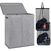 DOKEHOM 150L Double Laundry Basket with Lid and Removable Laundry