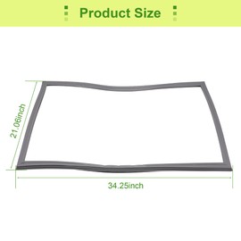 Refrigerator Freezer Door Gasket (Gray) Replaces W10714545 Compatible with Whirlpool, Maytag, Kitchenaid, Kenmore, Kenmore Elite, Dacor Refrigerators