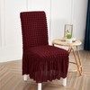 Fhberni Elastic Dining Chair Covers 6 Pack - Stretch Washable