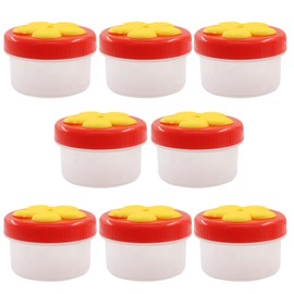 Jiozermi 8 Pcs Hand Hummingbird Feeder, Hand Held Hummingbird Feeder Mini Hummingbirds Feeders with 4 Pcs Brushes for Hummingbirds Feeding Outdoor Supplies(Tabular Flower)