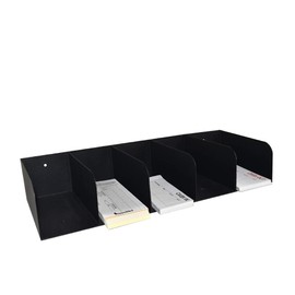 STEELMASTER by BankSupplies Steel Document Organizer | 5-Pockets | Black | Powder Coated Crinkle Finish | Scratch & Chip-Resistant | Check Separator, Deposit Slips, Letter Organizer, Money & Bills
