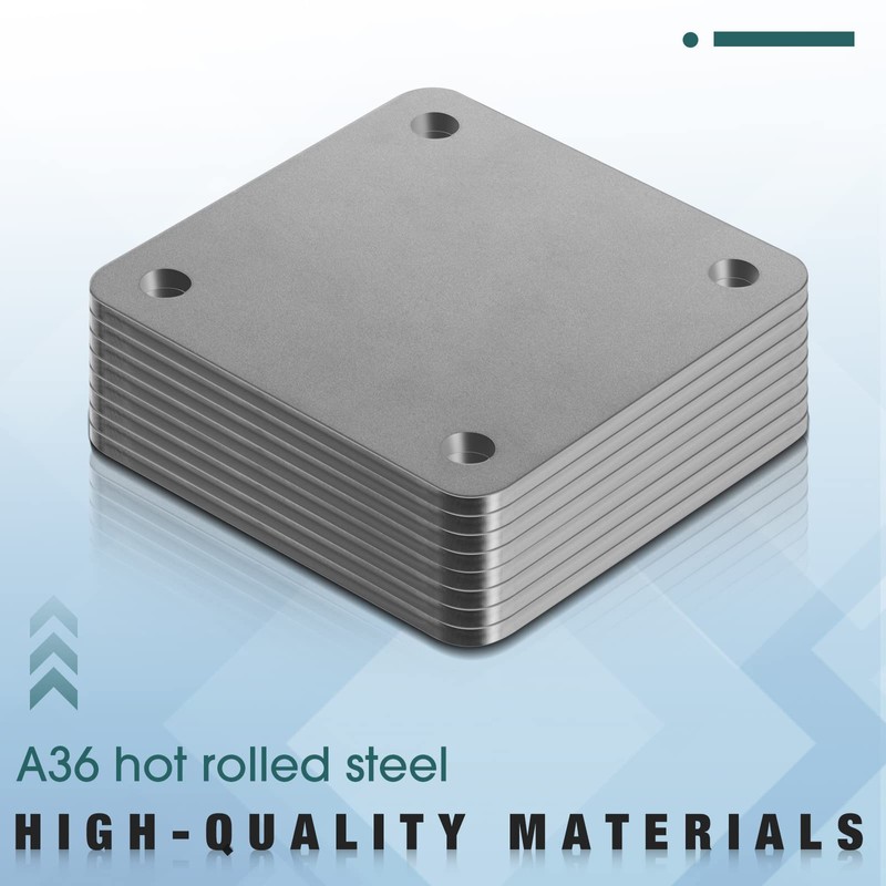 Therwen 8 Pcs 5'' x 5'' A36 Steel Plate Hot