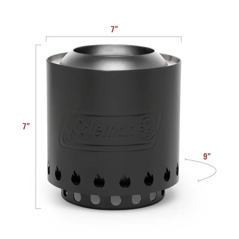 Coleman Cityscapes 10” Smokeless Tabletop Fire Pit, Small Round Wood