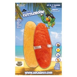 A&E Cage Company Captain Cuttlebone 5" Flavored Cuttlebone for Birds – Twin Blister Pack Calcium Supplement – Beak Conditioning Mineral for Parakeets, Budgies, Finches, Canaries & Lovebirds