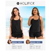 Holipick Black Two Piece Tankini Swimsuits for Women Tummy Control