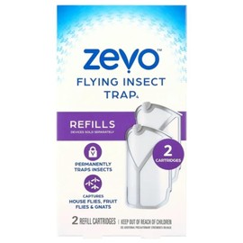 Zevo Flying Insect Refills for Indoor Light Trap: Light Trap Refill Cartridges Capture Fruit Flies, Gnats and Houseflies (2 Refill Cartridge)