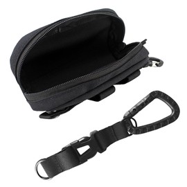 SIKAMARU 1 Glasses Case And 1 Multifunctional Backpack Buckle, Portable Glasses Case, Nylon Glasses Case, Glasses Protective Storage Bag
