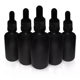 Josue Echavarria Paquete 5 Botellas Negra Gotero Vidrio 50 Ml Con Sello