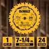 DEWALT 7-1/4 in. 24T Circular Saw Blade, Smooth Cutting, Superior
