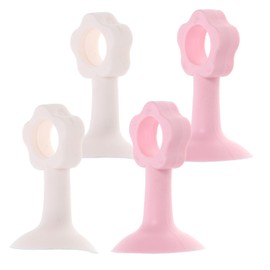 VICASKY 4pcs Flower Door Stoppers Door Wall Protectors Doorknob Bumpers for Noise Reduction Wall Protector for Home Bathroom Kitchen Colors