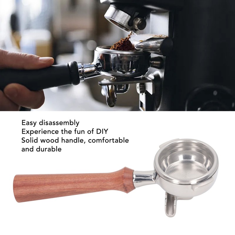 58mm Double Spouts Portafilter for Nuova Coffee Machines Stainless Steel