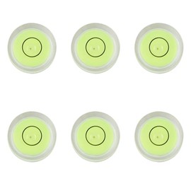 JYK 6pcs Round Bubble Level 30x11mm Mini Circular Bullseye Spirit Levels for Leveling Camera Tripod Telescope Workshop Turntable Pictures Frame