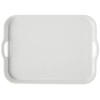 Hutzler Melamine Serving Tray with Handles, 20" x 15", White