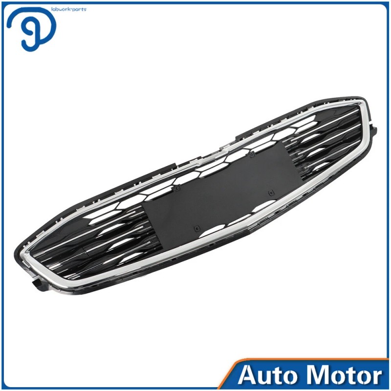 labwork Front Bumper Upper & Lower Grille Chrome & Black