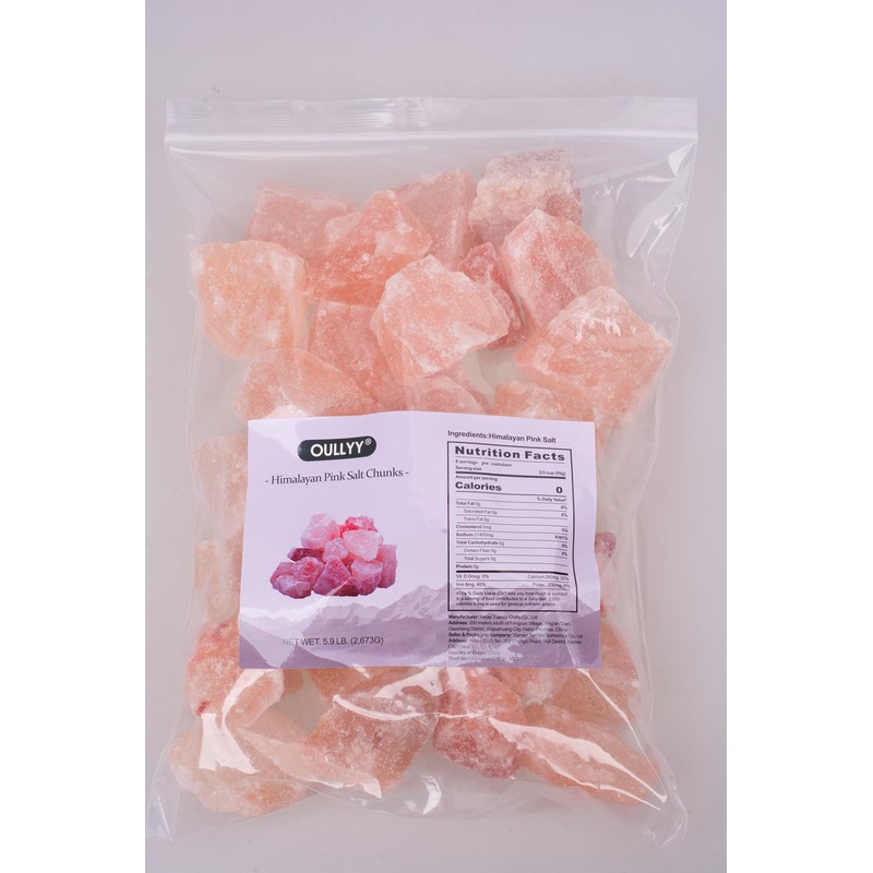 Himalayan Pink Salt Chunks 100% Natural Solid Mineral Rock Salt