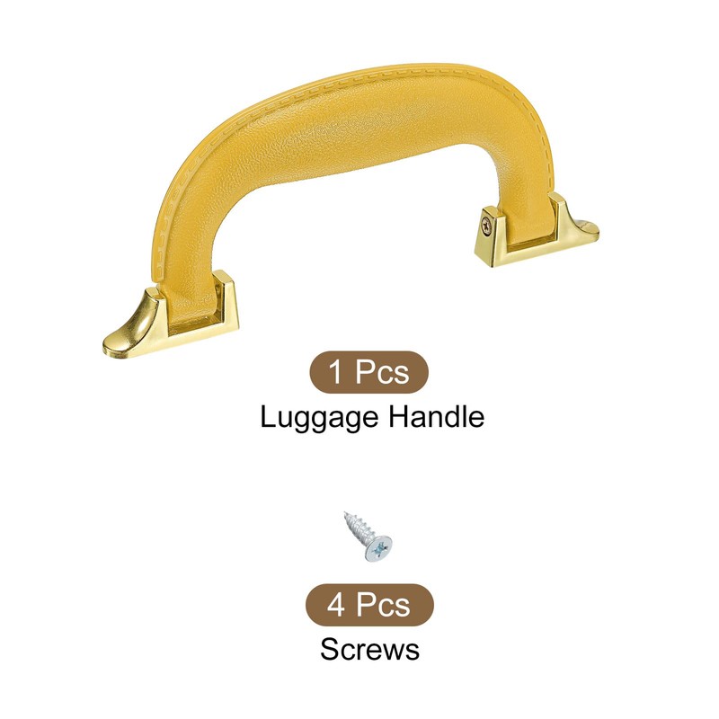 QUARKZMAN Luggage Handles 155 mm/6.1 Inch PU Leather Pull Handle