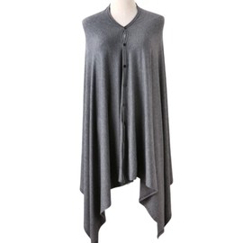 Mellbo Nursing Cape, Poncho, Popular, Nursing Cover, 360°, Cotton, All Seasons, SUKENAI Nursing Cape! Recommended by Obstetric Nurses (Dark Gray)