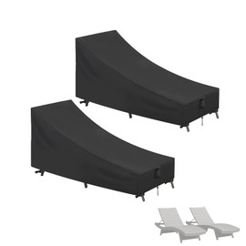 Hiticover Chaise Lounge Cover, 2 Pack Waterproof Outdoor Lounge Chair Covers for Patio Furniture, Pool Lounge Chair Outdoor Furniture Covers - 80 x 32 x 32 Inch