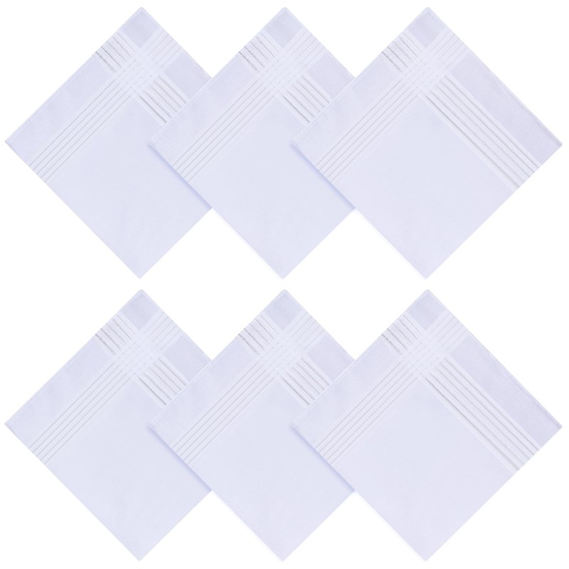Ygreato Men's Handkerchiefs 16 inches, 100% Cotton Handkerchiefs for Men,