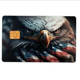 YOURSOCREATION Eagle USA FLAG Patriotic Credit Debit Card Skin Cover Sticker 1PC