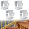 lifgarfe 4pcs 6"x6" Post Base Anchor Concrete Deck Post Bracket