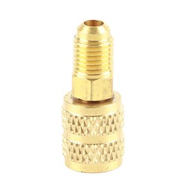 R410A Connector Adapter A/C Adapter for Mini Split Adapter HVAC System Adapter 1/4" SAE Male to 5/16" SAE Female (R410 1/4" to 5/16" Female SAE)