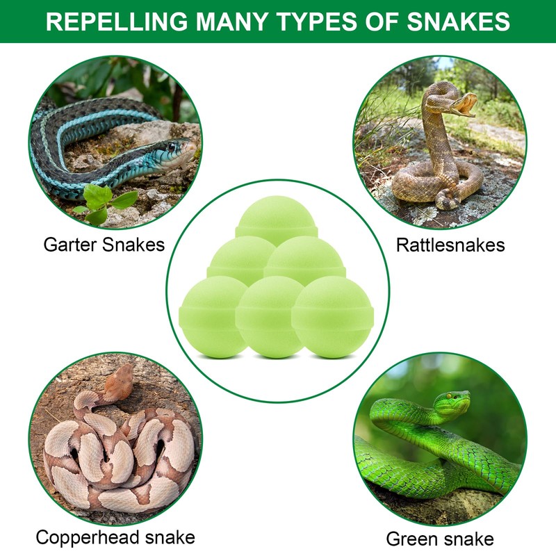 ZHEN TING 24 Pack Snake Repellent for Yard Powerful, Snake