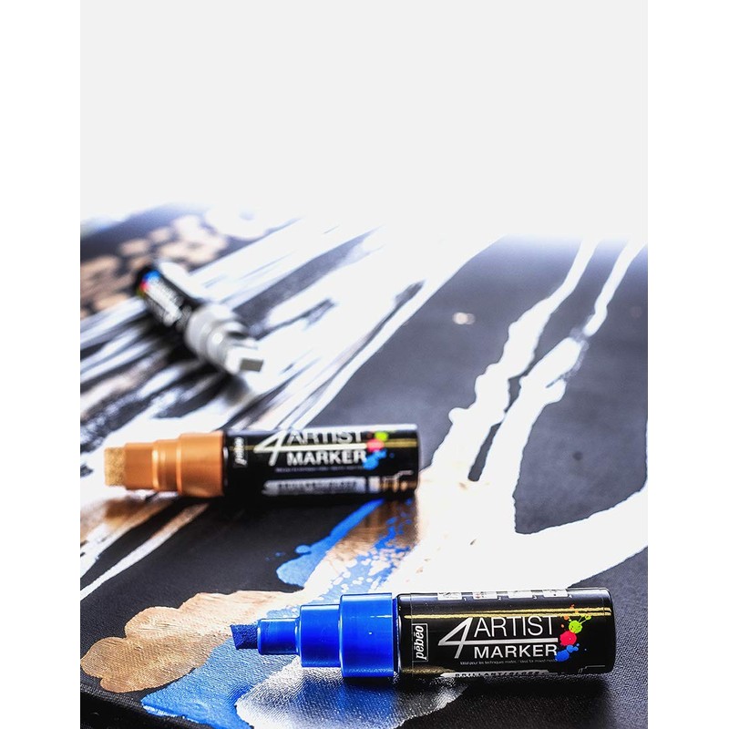 Pebeo 4 Artist Markers, Metal, Grey, 0.1 x 0.1 x