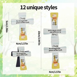 48stk Magnetische Kreuz-Lesezeichen, Christliche Bibelvers-Lesezeichen Religiöse Geschenke Seitenmarker für Bibel Kirche Sonntagsschule Frauen Schüler Lehrer