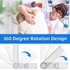 2 Pieces 360° Goniometer Protractor Rotating Medical Goniometer Protractor Transparent
