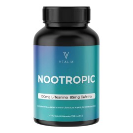 Nootropic 90 Cpsulas 100mg L-teanina 85mg Cafena Sabor Sin Sabor