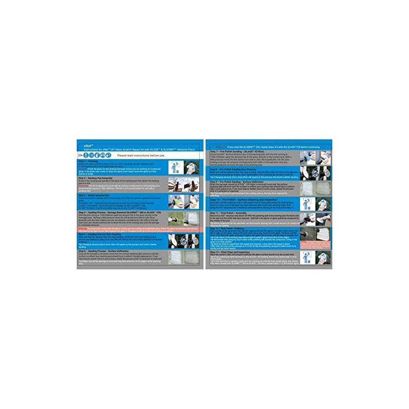 Glass Polish (2'' Glass Scratch Removal Kit for use with