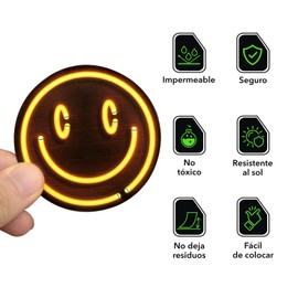 Alomia - Stickers y Pegatinas de Vinilo 50 Pack. Pegatinas con diseños Únicos para Electrónicos, Laptops, Termos, Celulares, Refrigeradores, Patinetas. Estampas decorativas de alta Calidad HD Neon)