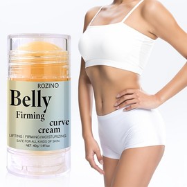 ROZINO Belly Frming Cream,Flat Belly Firming Cream - Skin Tightening & Cellulite Cream for Stomach, Thighs & Butt, Moisturizing Firming Lotion with Powerful Natural Ingredients ,40g rosé  body  tea:_3 bottles (save more)