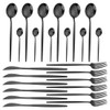 24 Pieces Silverware Set for 4 Stainless Steel Flatware Set