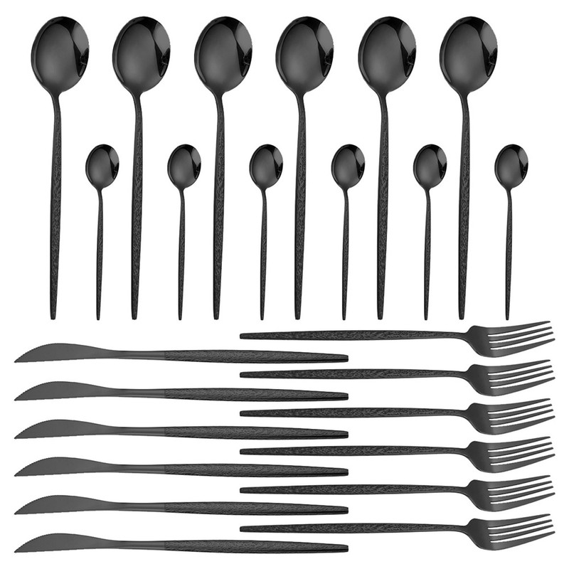 24 Pieces Silverware Set for 4 Stainless Steel Flatware Set