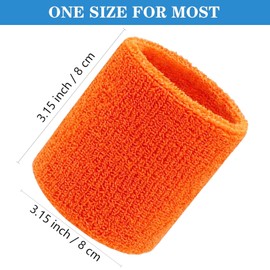 Hshenjhu Pack of 12 Sweatband Wrists, 6 Colours Sweatbands Wrist Children, Sports Sweatband Arm for Football, Basketball, Running, Athletic Sports and Training